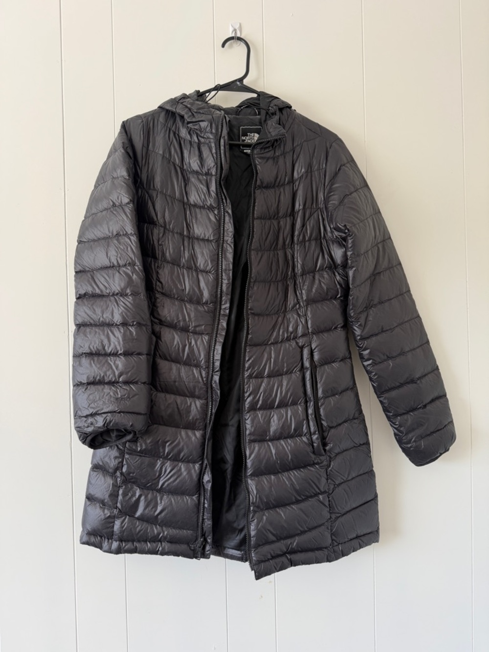 The North Face Women's Black Hooded Long Puffer Coat